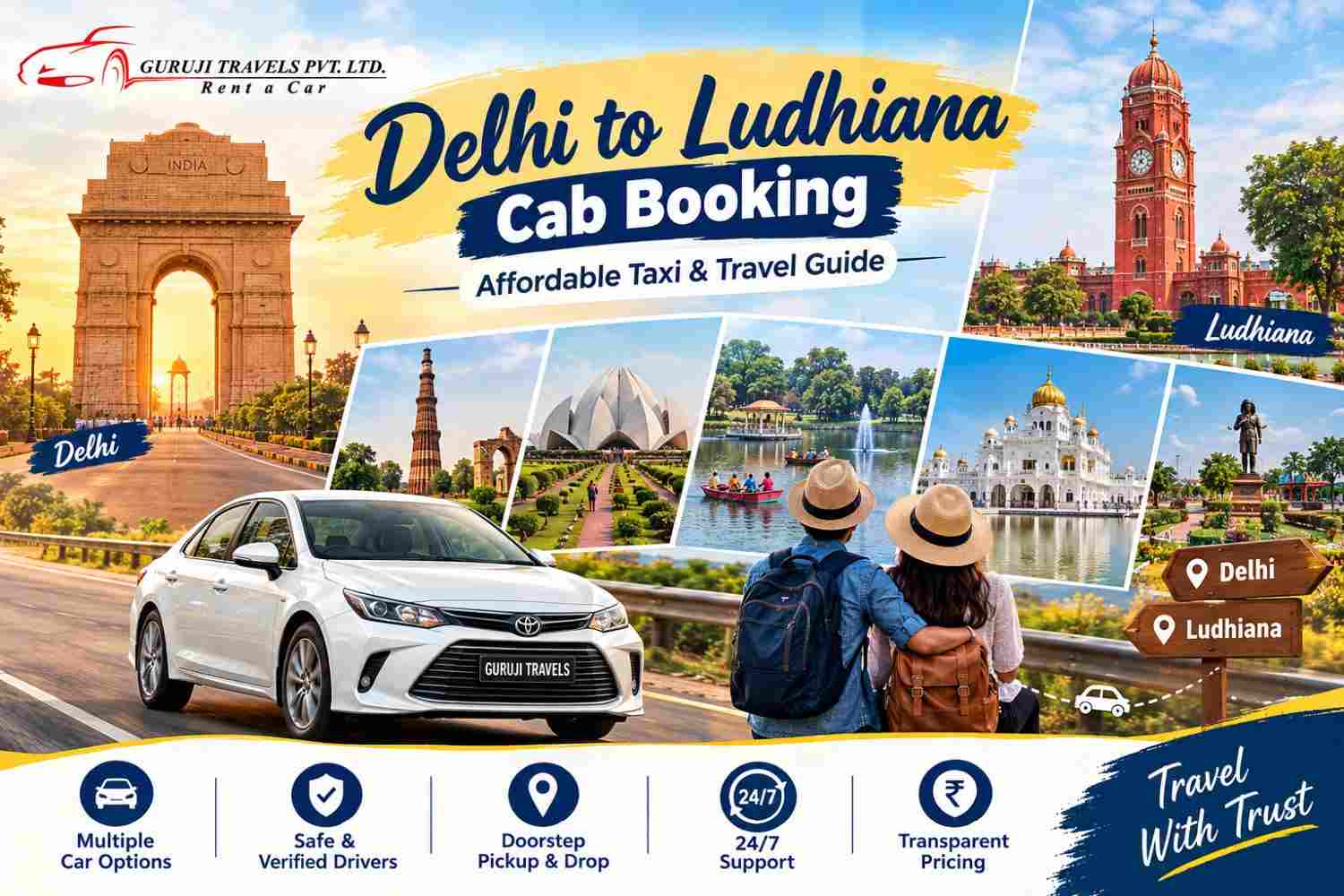 Delhi to Ludhiana Cab Booking: Affordable Taxi & Travel Guide